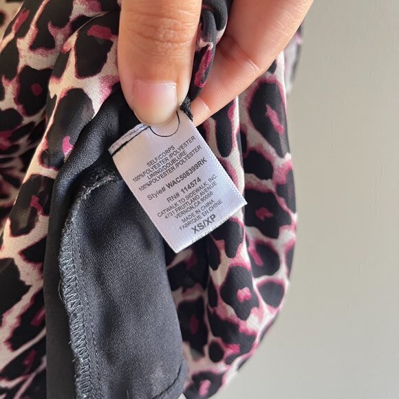 Pleione Shirt Womens Size XS Cheetah Leopard‎ Tunic Sleeveless Ruffle Blouse Top - Picture 4 of 6